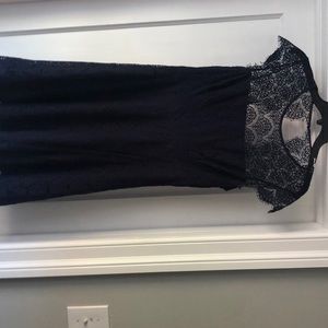 Navy Blue Lace Dress